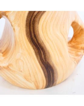 Vase en Céramique 2 Anses JOURDAN Effet Bois
