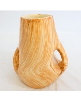 Vase en Céramique 2 Anses JOURDAN Effet Bois