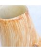 JOURDAN Ceramic Vase with 2 Handles, Wood Effect