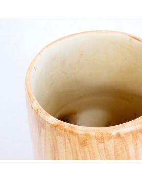 Vase en Céramique 2 Anses JOURDAN Effet Bois