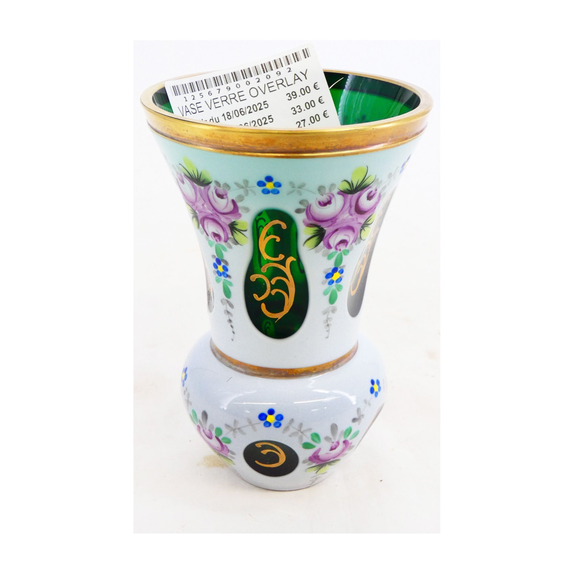 Petit Vase en Verre Overlay Petit Vase en Verre Overlay