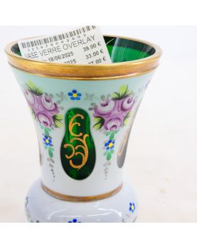 Small Overlay Glass Vase