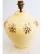 Pied de Lampe LONGWY Motif Étoiles Dorées en Faïence Craquelée