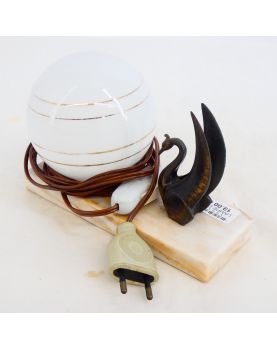 Petite Lampe Veilleuse sur Socle en Marbre