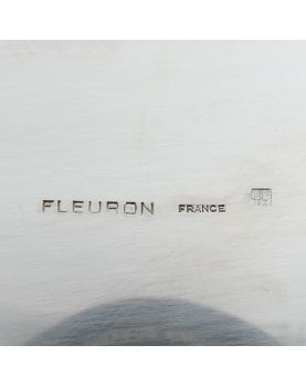 Légumier avec Couvercle en Métal Argenté Fleuron