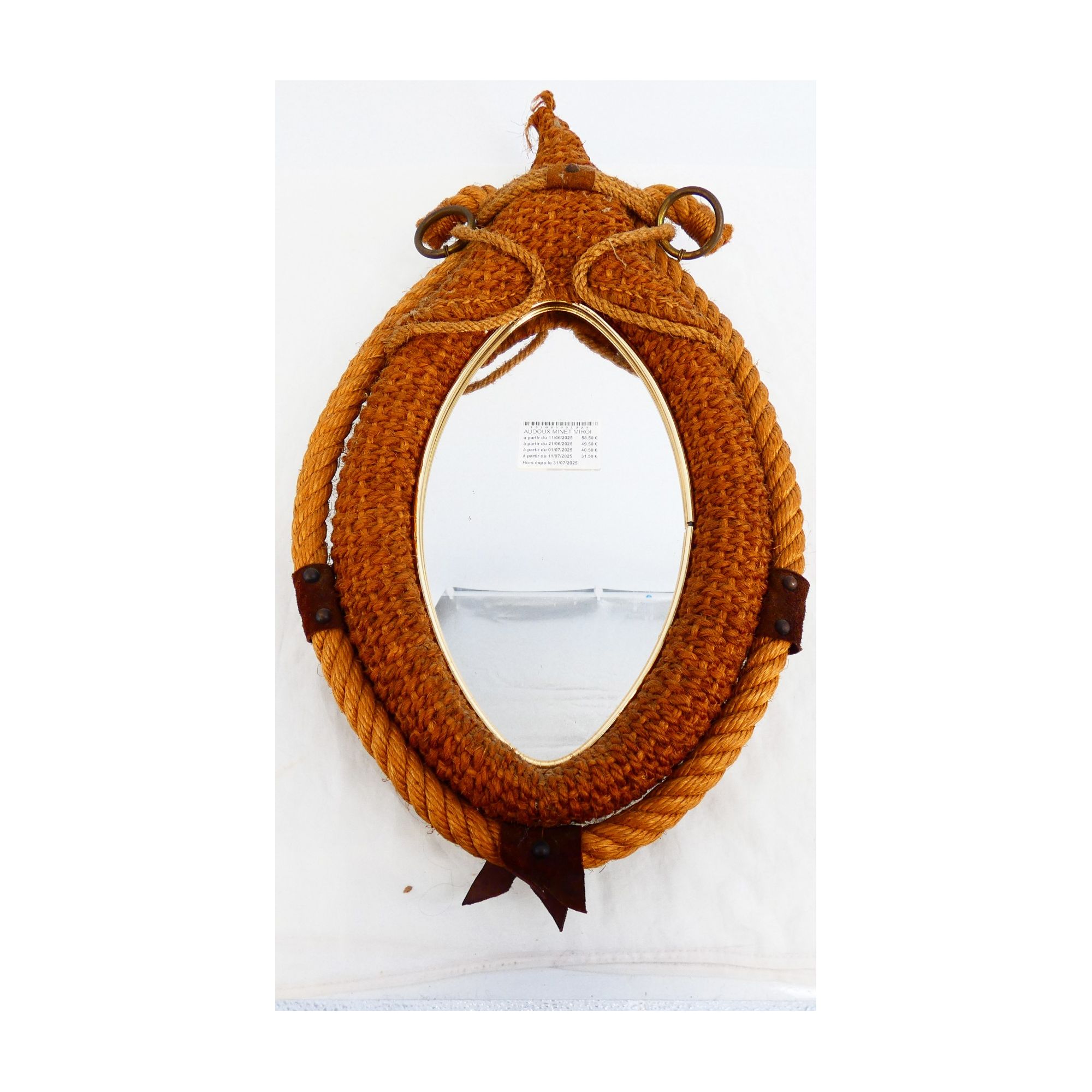 Miroir Collier de Cheval en Corde de Chanvre par AUDOUX MINET Miroir Collier de Cheval en Corde de Chanvre par AUDOUX MINET