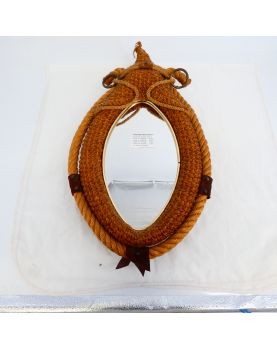 Hemp Rope Horse Collar Mirror by AUDOUX MINET