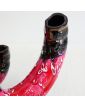 Pair of VALLAURIS Black and Pink Ceramic Candlesticks
