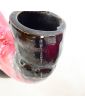 Pair of VALLAURIS Black and Pink Ceramic Candlesticks