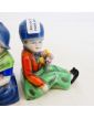 Paire de Serre Livres Jeunes Hollandais Polychrome