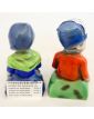 Pair of Polychrome Dutch Youth Bookends