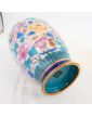 Paire de Vases Cloisonnés Asie avec Support en Bois