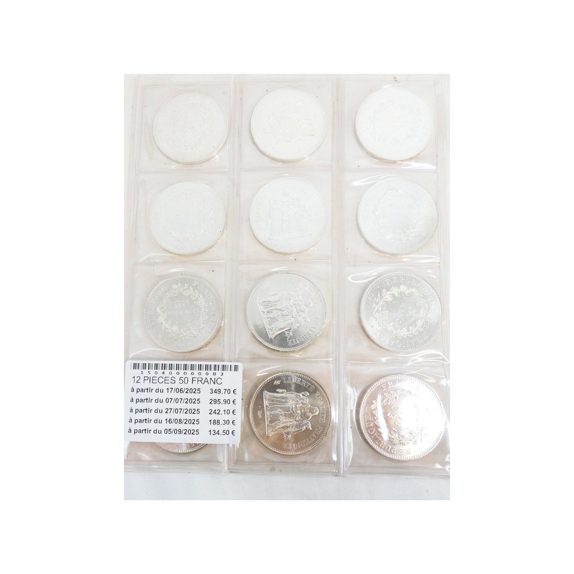 12 50 Franc Silver Coins 12 50 Franc Silver Coins