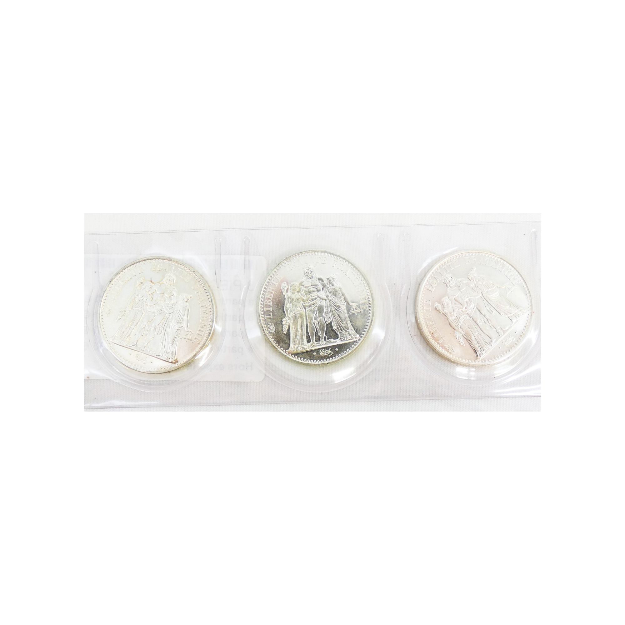 3 Pièces de 10 Francs en Argent 3 Pièces de 10 Francs en Argent