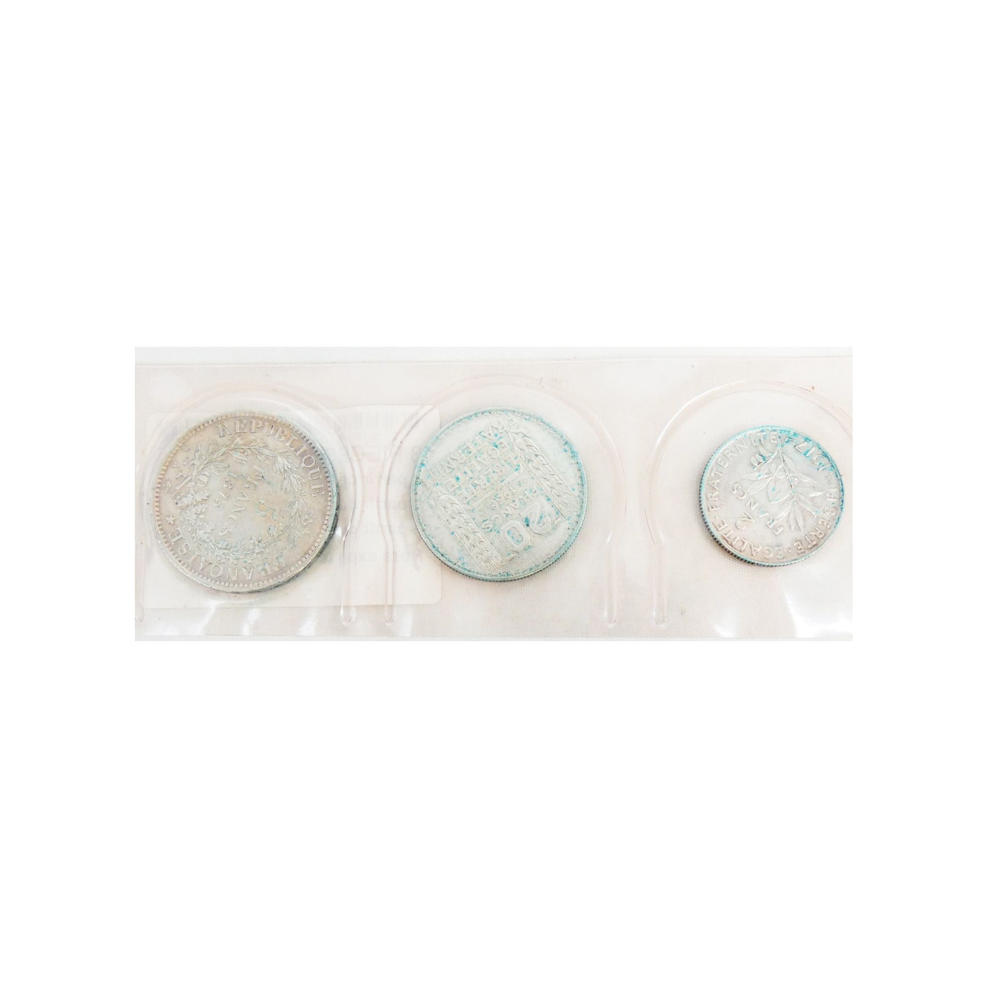 3 Pièces Françaises en Argent 3 Pièces Françaises en Argent