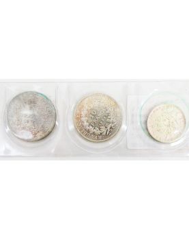 2 5 Franc Coins and 1 10 Franc Silver Coin