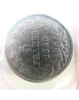 3 19th Century Silver 5 Franc Coins