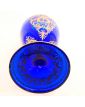 Vase en Cristal Bleu Réhaussé Doré