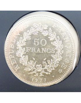 6 pieces of 50 francs in Money