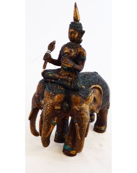 Bronze Elephant and Asian Goddess Subject
