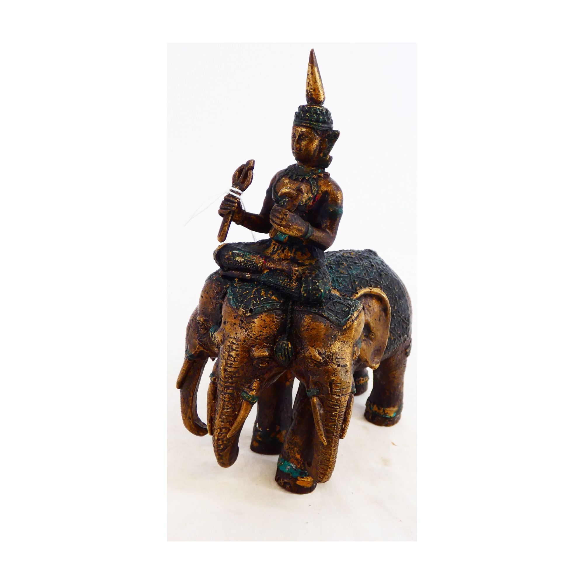 Sujet Eléphant et Déesse Asie en Bronze Sujet Eléphant et Déesse Asie en Bronze