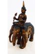 Sujet Eléphant et Déesse Asie en Bronze