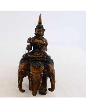 Bronze Elephant and Asian Goddess Subject