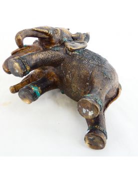Bronze Elephant and Asian Goddess Subject