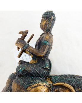Bronze Elephant and Asian Goddess Subject
