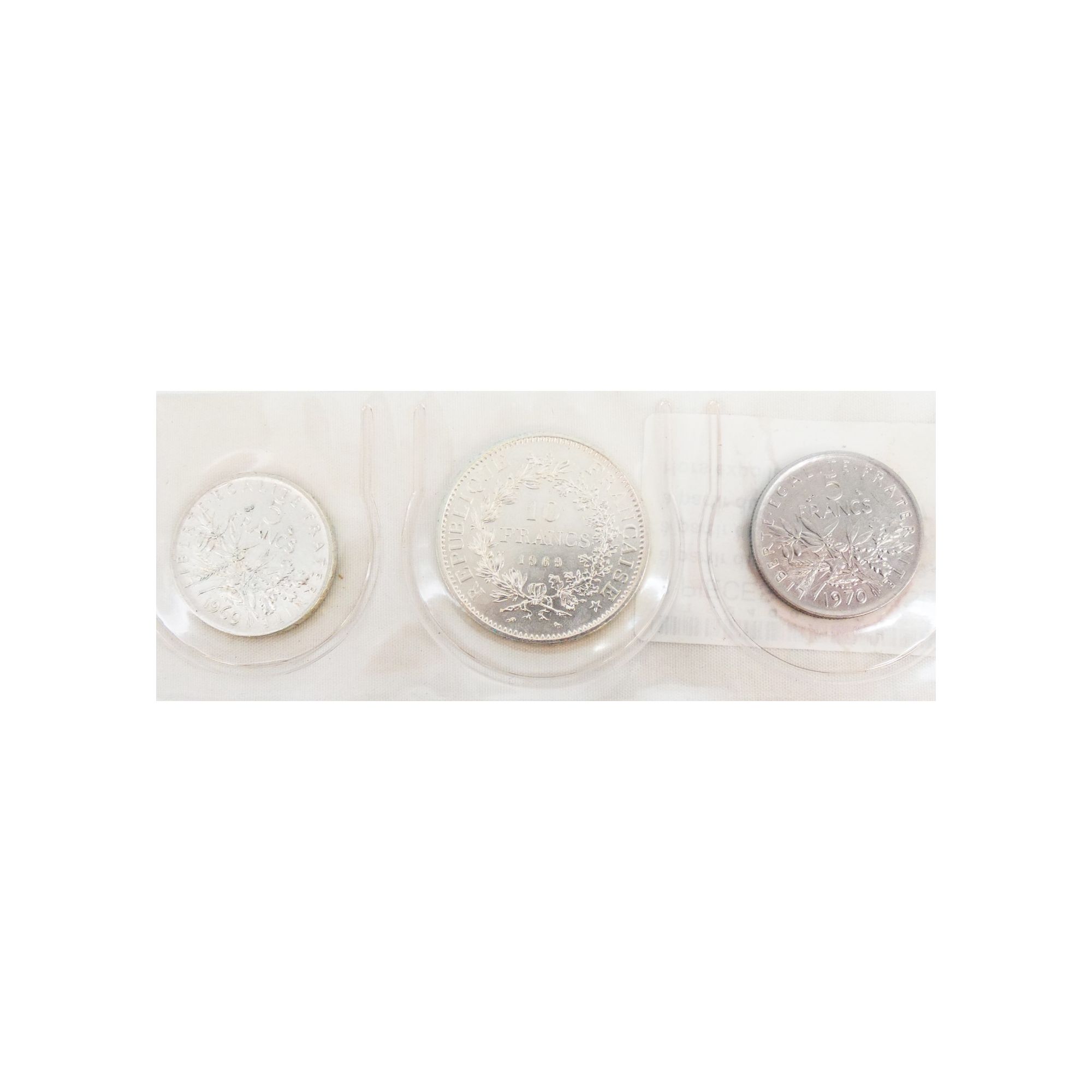 3 Pièces Françaises en Argent 3 Pièces Françaises en Argent