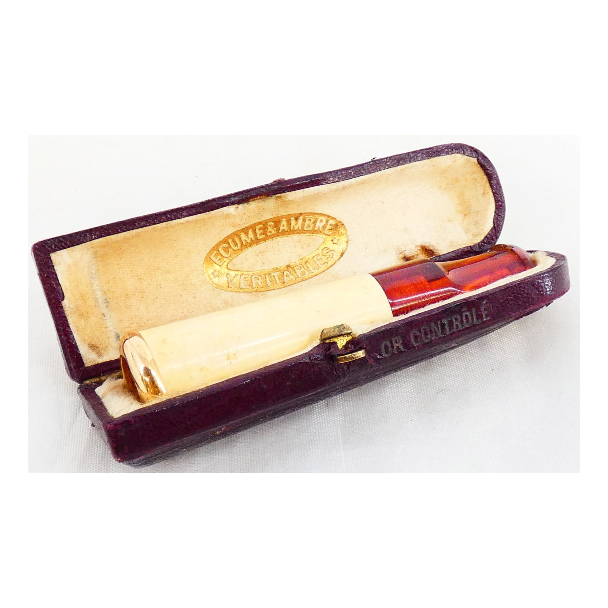 Ancien Fume Cigarette Bague en Or Ancien Fume Cigarette Bague en Or