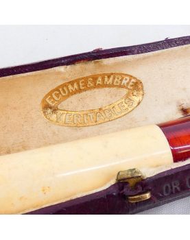 Ancien Fume Cigarette Bague en Or