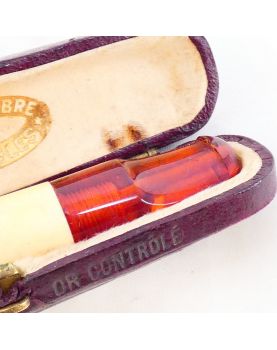 Ancien Fume Cigarette Bague en Or