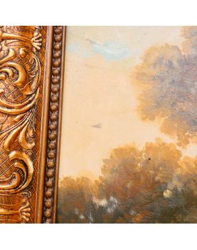 Grande Huile sur Toile Homme Assis sur Pelouse Signée Michal JANCZUK