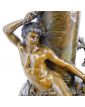 Paire de Vases en Régule Signés sur Socle en Marbre Par Auguste MOREAU