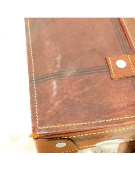 Brown Leather Suitcase