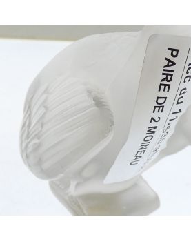 Paire de 2 Oiseaux LALIQUE France