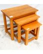Set of 3 Nesting Tables in Solid Oak