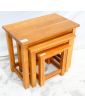 Set of 3 Nesting Tables in Solid Oak