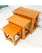 Set of 3 Nesting Tables in Solid Oak