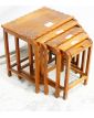 Set of 4 Carved Asian Nesting Tables