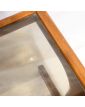 Table Basse Style Scandinave avec Dessus en Verre Fumé et Carrelée