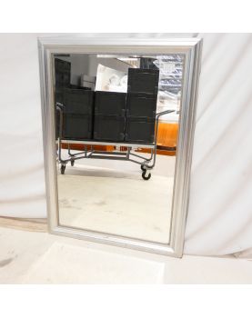 Grand Miroir Cadre Argenté et Biseauté
