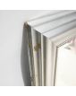 Large Silver Framed and Beveled Mirror