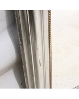 Large Silver Framed and Beveled Mirror