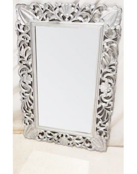 Miroir Cadre Argenté et Ajouré