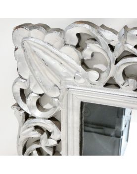 Miroir Cadre Argenté et Ajouré