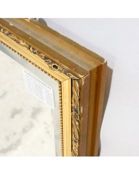 Miroir Rectangulaire Cadre Doré Mouluré et Biseauté