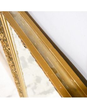 Miroir Rectangulaire Cadre Doré Mouluré et Biseauté