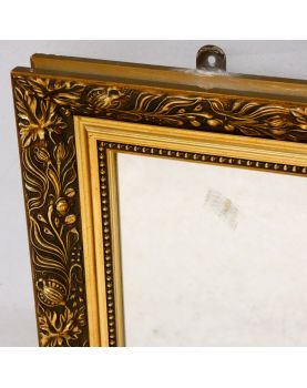Miroir Rectangulaire Cadre Doré Mouluré et Biseauté